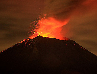 Popocatepetl yanardağı faaliyete geçti