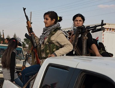 Kürt kadınlardan ilk kadın müfrezesi