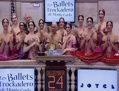 Wall Street borsası balerin grubuyla açılış yaptı