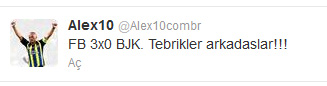 Alex Twitterdan tebrik etti