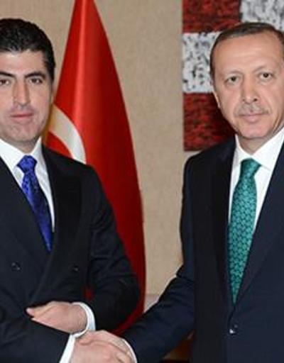 Erdoğan Dolmabahçede Neçirvan Barzaniyi ağırladı