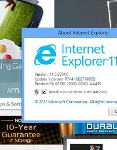 Internet Explorerda güvenlik açığı