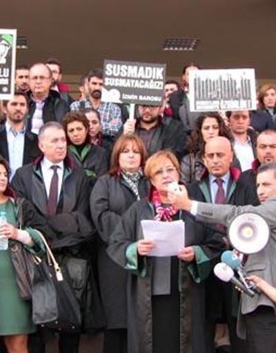 İzmir Barosundan avukatlarından protesto
