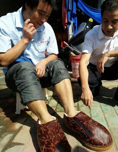 Fil hastası Çinli için dev ayakkabı