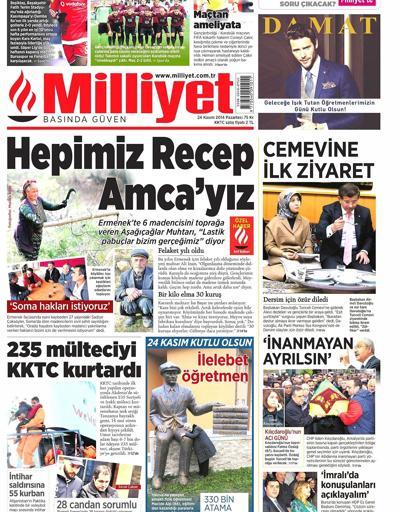 Gazete manşetleri... (24 Kasım 2014)