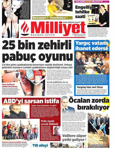 Gazete manşetleri... (25 Kasım 2014)