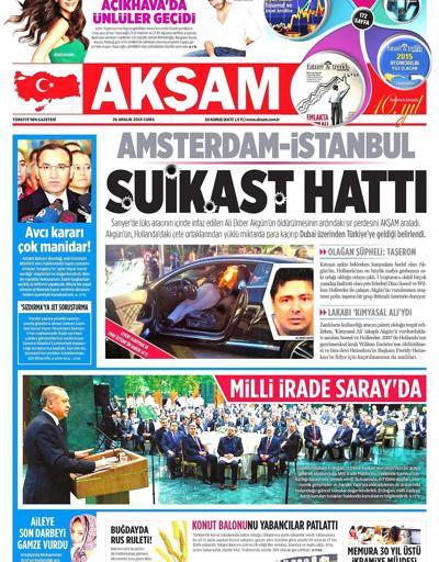 Gazete manşetleri (26 Aralık 2014)