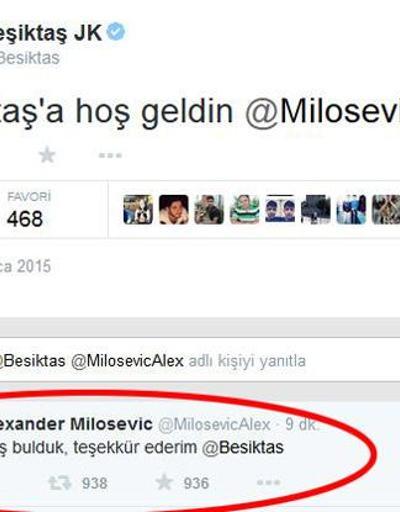 Yeni Beşiktaşlı Milosevicten ilk mesaj: Hoş bulduk
