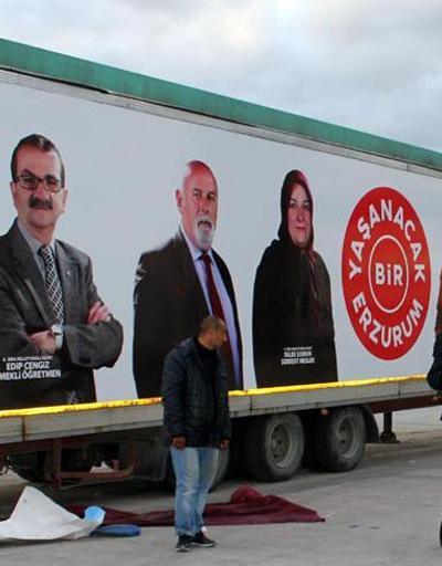 Erzurumda CHPnin stant açmasına müdahale