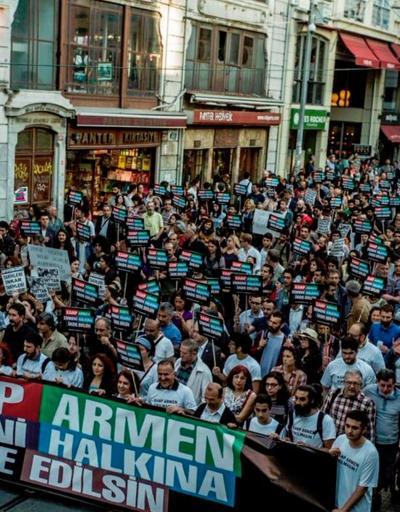 Beyoğlunda Kamp Armen yürüyüşü