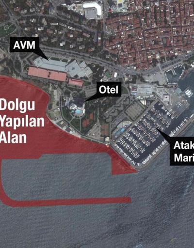 Ataköy sahil şeridinde tartışma yaratan yapılaşma denize taşındı