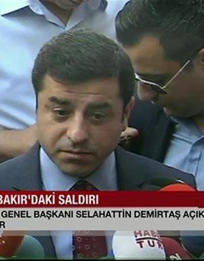 Demirtaş, Diyarbakırdaki saldırılarla ilgili hükümeti ve Cumhurbaşkanını suçladı