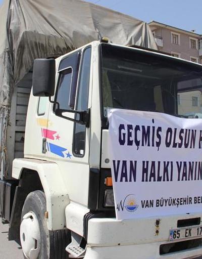 Van Büyükşehir Belediyesi, Hopaya yardım gönderdi