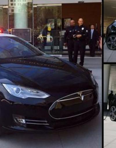 Los Angeles polisine Tesla otomobiller