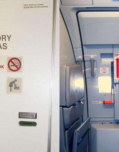 Tuvalet kapısı diye uçağın kapısını açmaya çalıştı