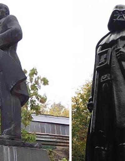 Ukraynada Lenin heykelini Darth Vadera dönüştürdüler