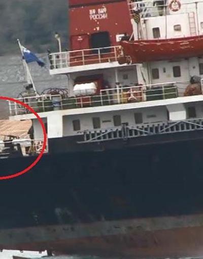 Rus askeri gemisi Boğazdan bu kez de makineli  tüfekle geçti