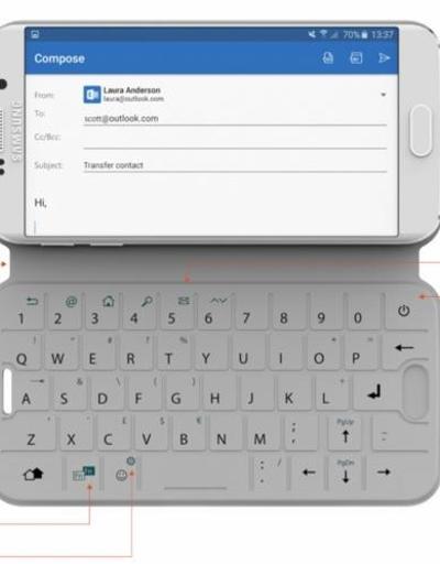 Galaxy S6 için klavyeli kılıf