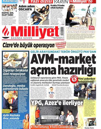 Gazete manşetleri (08.02.2016)