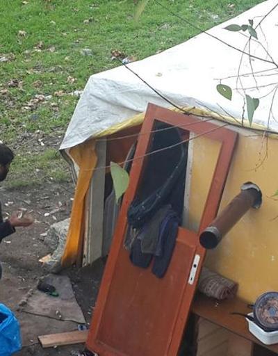 Beşiktaşın ortasında naylon barakada 8 çocukla yaşam mücadelesi