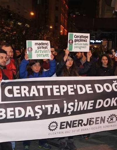 Beyoğlunda Cerattepe protestosu