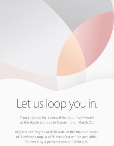 Apple Mart ayı etkinliği için tarih : 21 Mart 2016