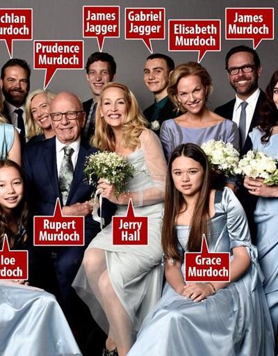 Jerry Hall ve Rupert Murdochun düğününden çok özel kareler