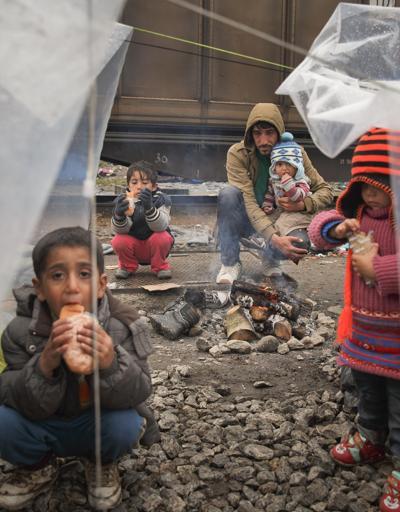Mültecilerin İdomeni kampındaki yaşamı