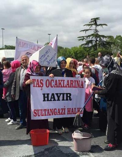 İstanbulda taş ocakları protestosu
