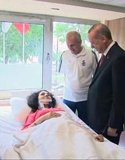 Erdoğan hastanede yaralıları ziyaret etti
