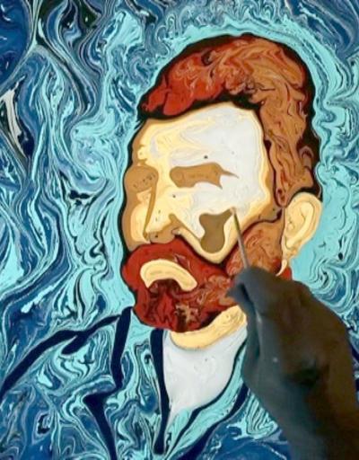 Van Goghu ebru ile resmetti