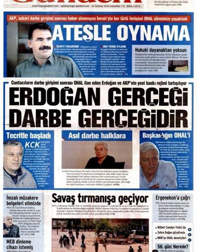 Gazete manşetleri (23.07.2016)