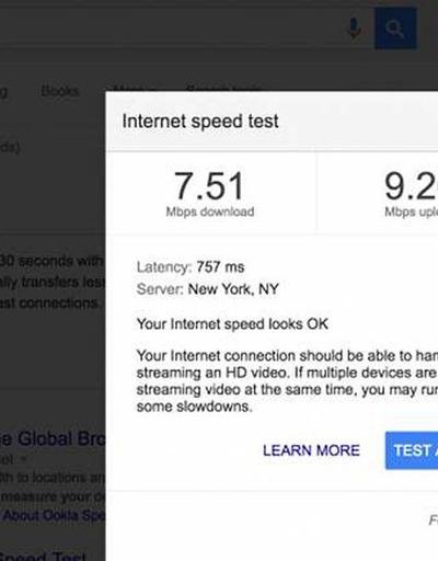 Google İnternet hızımızı ölçecek