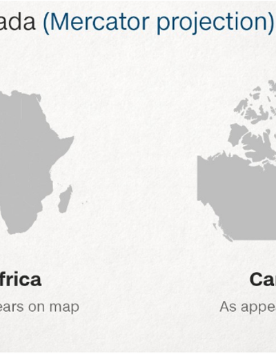 Dünya haritasında Rusya neden Afrikadan daha büyük görünür