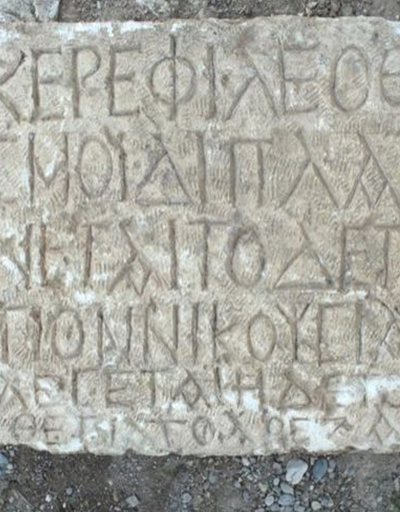 Ermenekte Bizans dönemine ait taş yazıt bulundu