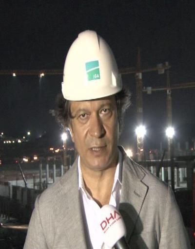 İstanbul 3. havalimanındaki inşaat ilk kez gece görüntülendi