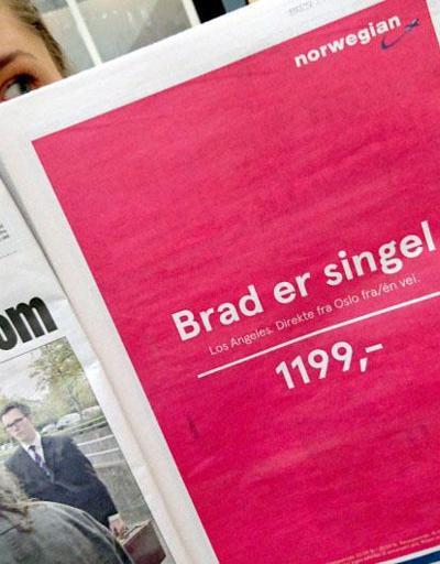 Norveç Havayolları Brangelina ayrılığını fırsata çevirdi