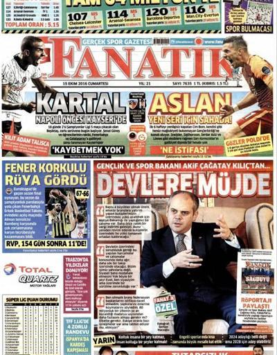 Gazete manşetleri (15.10.2016)