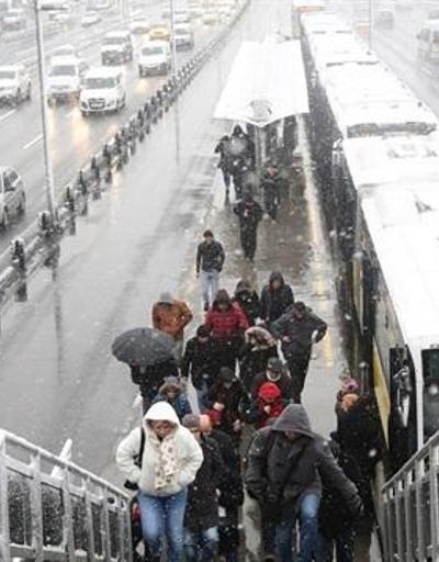 İstanbulda beklenen kar yağışı başladı