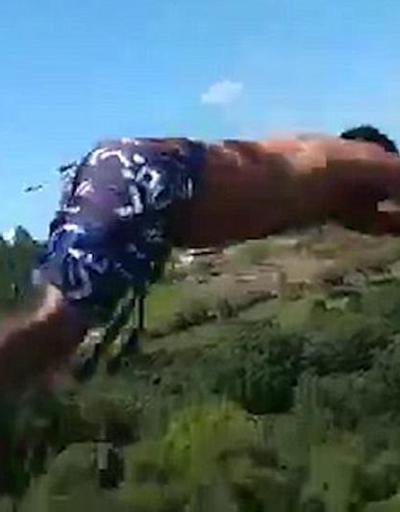 Brezilyalı adamın ölüme atlayışı kamerada