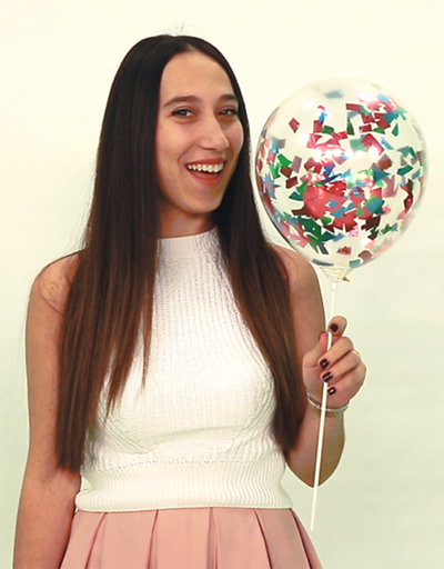 Yılbaşı partileri için konfetili balon