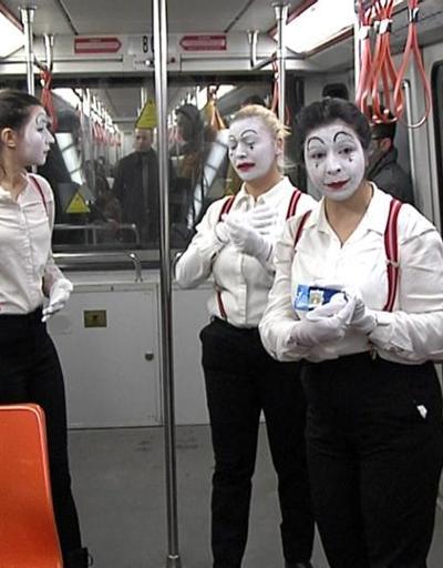 Metroda bulaşıcı hastalıklara karşı pandomimle uyarı