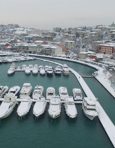 İstanbul Boğazından kar manzaraları