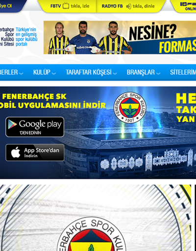 Fenerbahçenin web sitesi dünya altıncısı