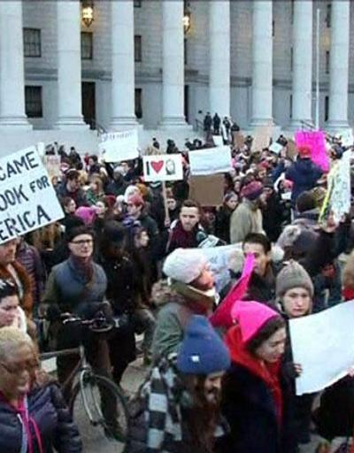 Trumpın vize yasağına halktan protesto