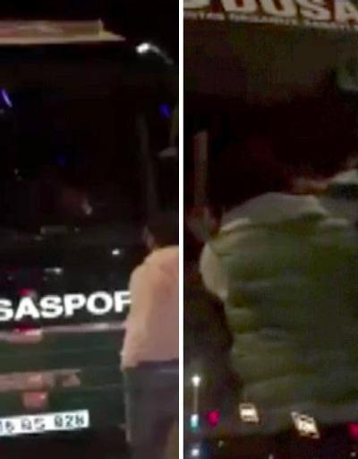 Bursaspora yapılan saldırının görüntüleri internete düştü