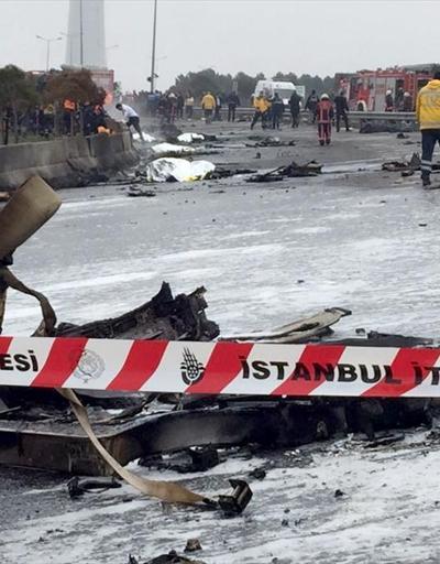 Son dakika: İstanbuldaki helikopter kazasından ilk kareler