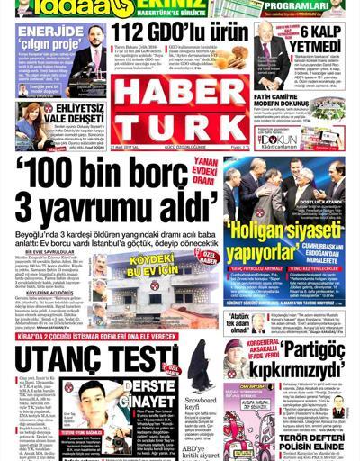 21 Mart 2017 - Gazete manşetleri