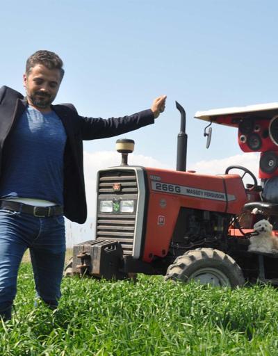Aydının neşesi çiftçi Mustafa: Traktöre müzik sistemi taktırdı