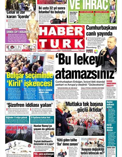 27 Mart 2017 - Gazete manşetleri